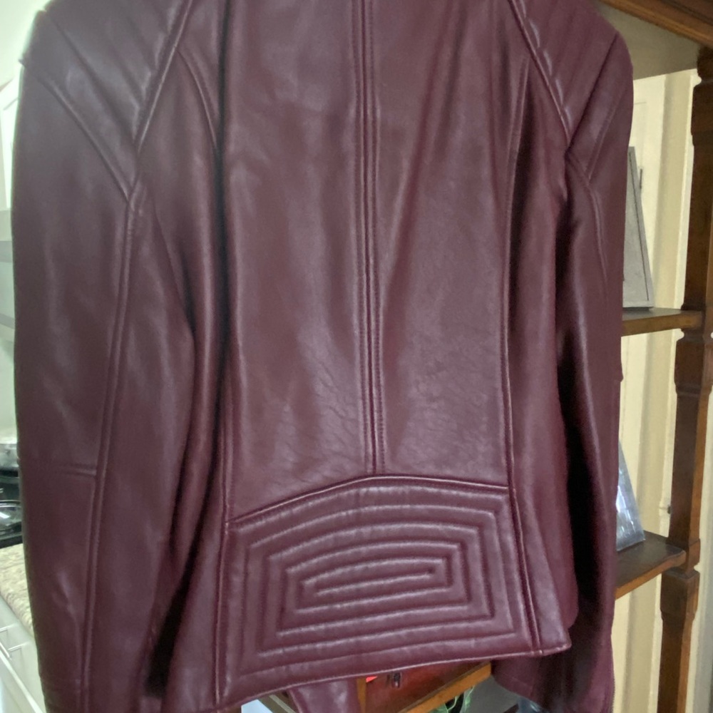 Black Rivet Genuine Leather Jacket - Picture 5 of 6